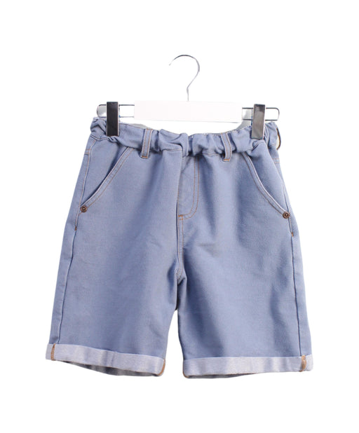 A Blue Shorts from Chickeeduck in size 5T for boy. (Front View)