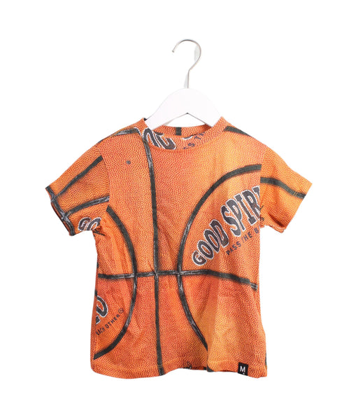 A Orange Short Sleeve T Shirts from Molo in size 4T for boy. (Front View)