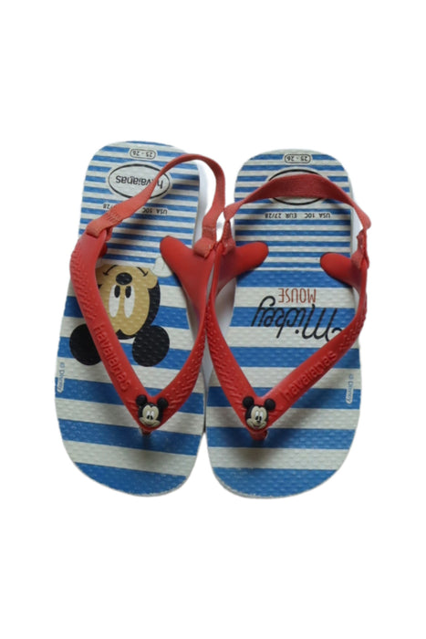 A Blue Flip Flops from Havaianas in size 5T for neutral. (Back View)