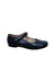 A Navy Flats from Jacadi in size 7Y for girl. (Front View)