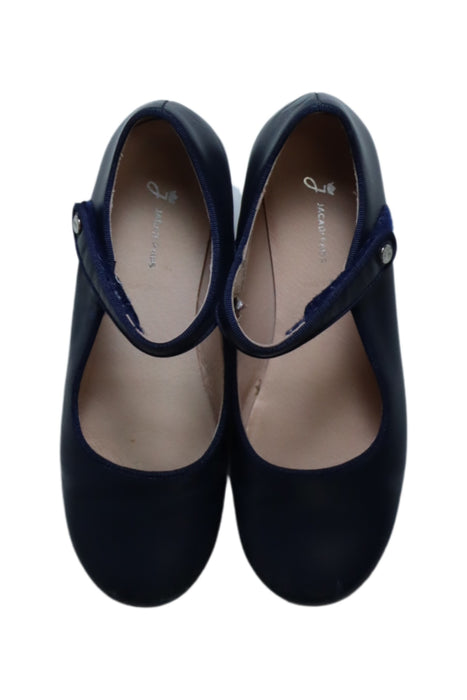 A Navy Flats from Jacadi in size 7Y for girl. (Back View)