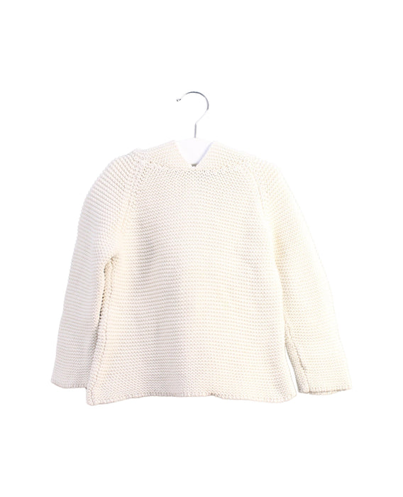 A White Knit Sweaters from Oeuf in size 12-18M for girl. (Front View)