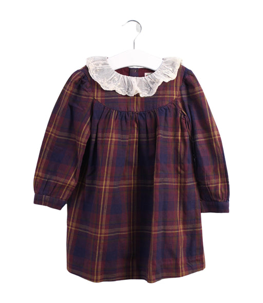 A Multicolour Long Sleeve Dresses from Bonpoint in size 4T for girl. (Front View)