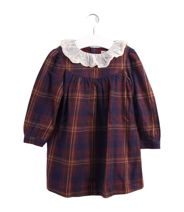 A Multicolour Long Sleeve Dresses from Bonpoint in size 4T for girl. (Front View)