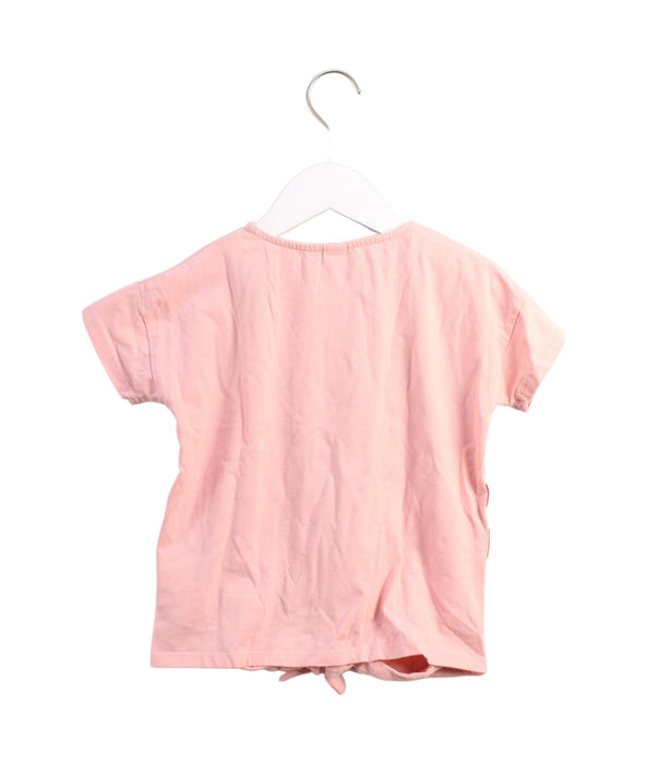 A Pink Short Sleeve Tops from tuc tuc in size 5T for girl. (Back View)