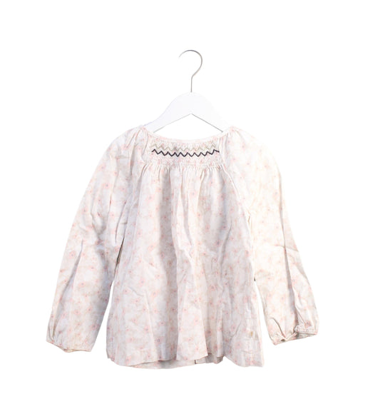 A White Long Sleeve Tops from Les Enfantines in size 8Y for girl. (Front View)