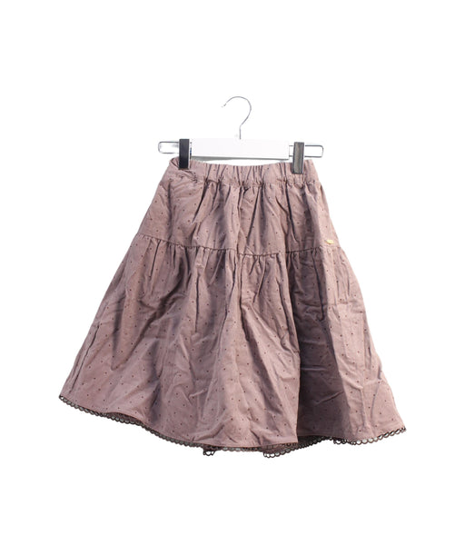 A Taupe Mid Skirts from Petit Bateau in size 12Y for girl. (Front View)