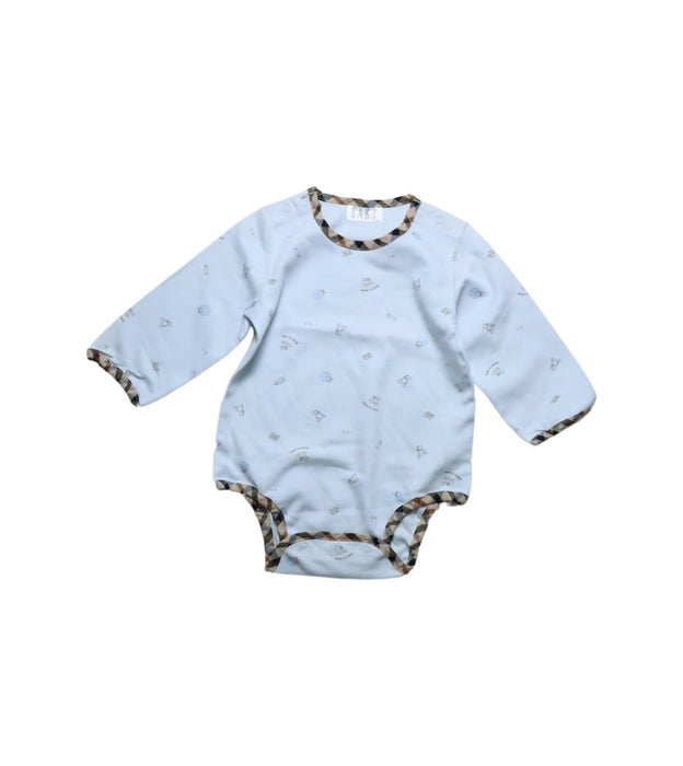 A Blue Long Sleeve Bodysuits from Daks in size 6-12M for boy. (Front View)