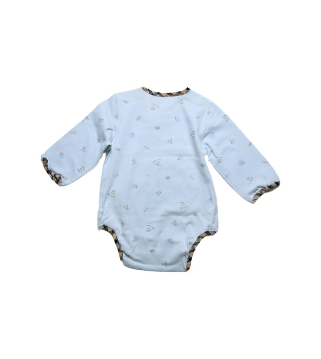 A Blue Long Sleeve Bodysuits from Daks in size 6-12M for boy. (Back View)