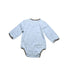 A Blue Long Sleeve Bodysuits from Daks in size 6-12M for boy. (Back View)