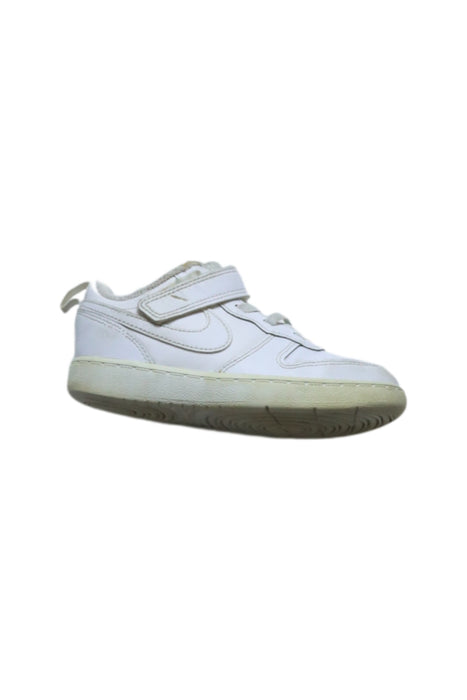 A White Sneakers from Nike in size 4T for boy. (Front View)