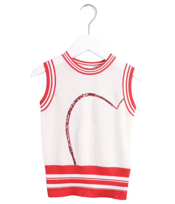 A Red Sleeveless Tops from Bora Aksu in size 5T for girl. (Front View)