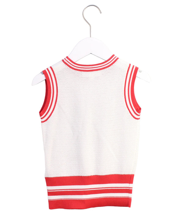 A Red Sleeveless Tops from Bora Aksu in size 5T for girl. (Back View)