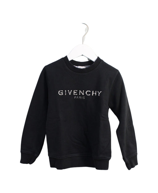 A Black Sweatshirts from Givenchy in size 6T for boy. (Front View)