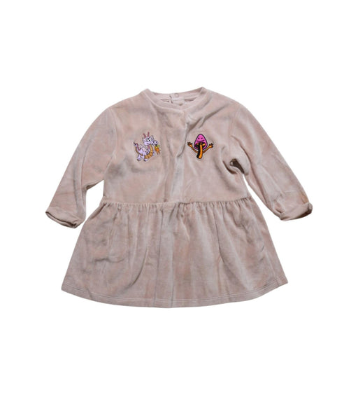 A Pink Long Sleeve Dresses from Velveteen in size 6-12M for girl. (Front View)