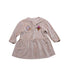 A Pink Long Sleeve Dresses from Velveteen in size 6-12M for girl. (Front View)