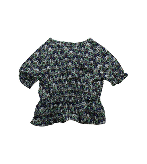 A Navy Short Sleeve Tops from Bonpoint in size 4T for girl. (Front View)