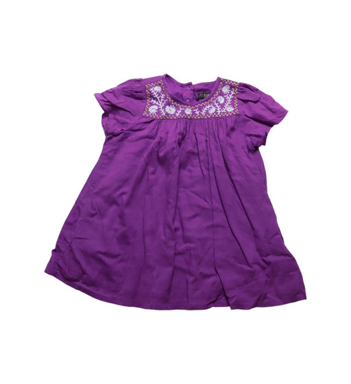 A Purple Short Sleeve Dresses from Velveteen in size 12-18M for girl. (Front View)