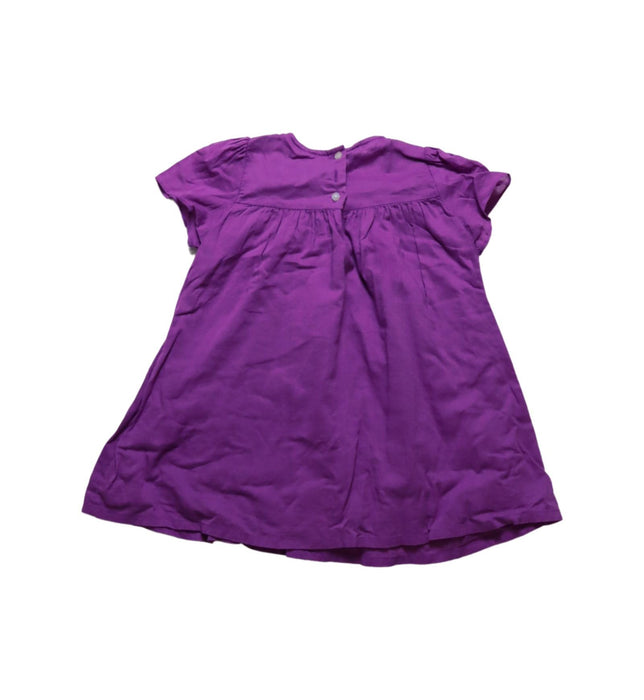 A Purple Short Sleeve Dresses from Velveteen in size 12-18M for girl. (Back View)