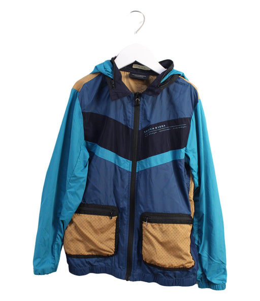 A Blue Lightweight Jackets from Scotch & Soda in size 10Y for boy. (Front View)