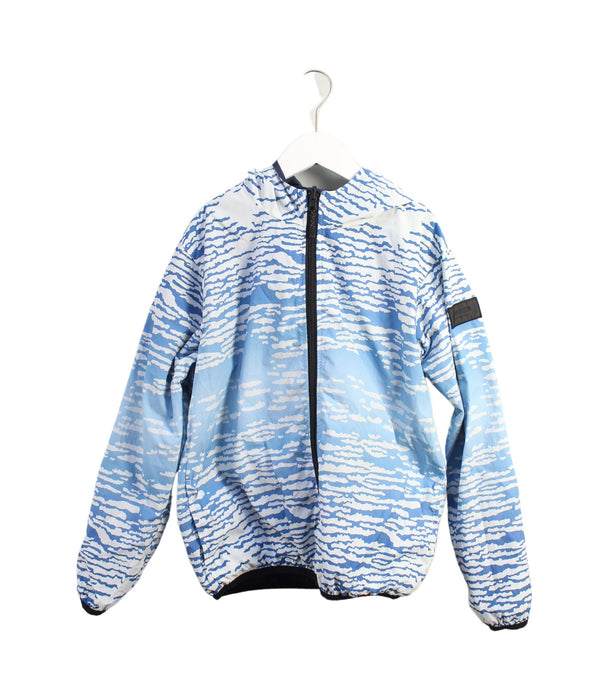 A Blue Lightweight Jackets from Finger in the Nose in size 10Y for boy. (Back View)