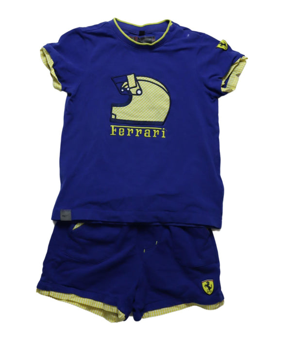 A Blue Shorts Sets from Ferrari in size 2T for boy. (Front View)