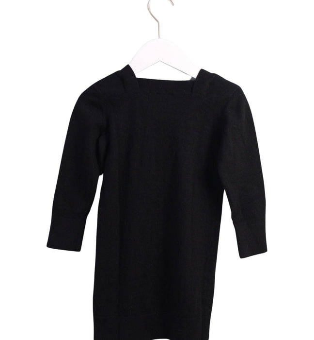 A Black Long Sleeve Dresses from Burberry in size 4T for girl. (Back View)