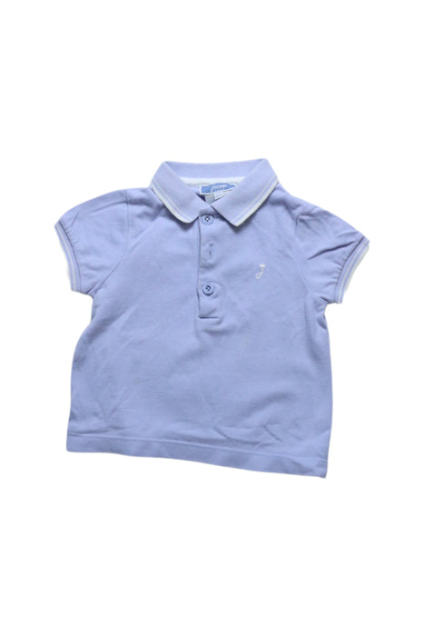 A Blue Short Sleeve Polos from Jacadi in size 3-6M for boy. (Front View)