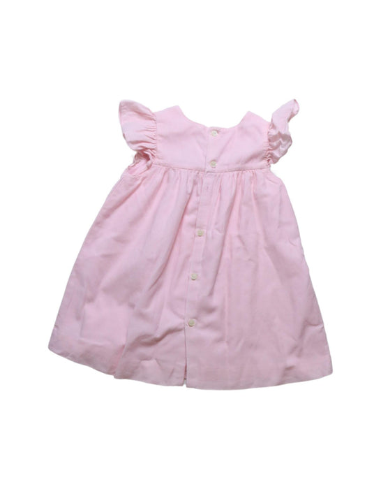 A Pink Sleeveless Dresses from Jacadi in size 12-18M for girl. (Back View)