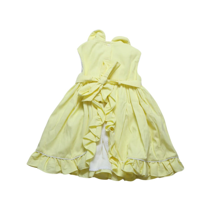 A Yellow Sleeveless Dresses from Pretty Originals in size 6-12M for girl. (Back View)