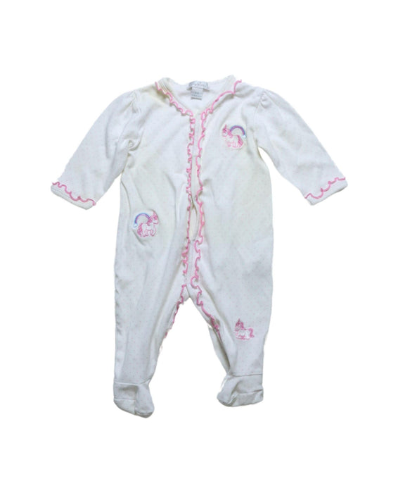 A White Onesies from Kissy Kissy in size 3-6M for girl. (Front View)