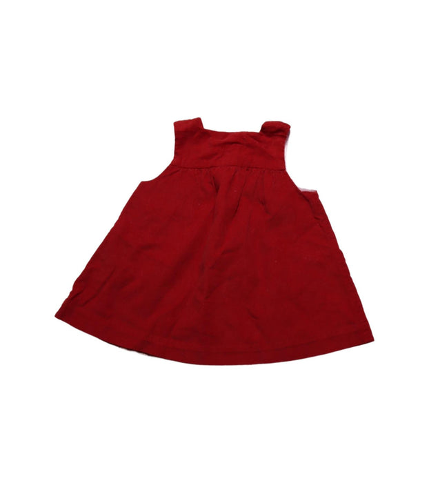 A Red Sleeveless Dresses from Jacadi in size 3-6M for girl. (Back View)