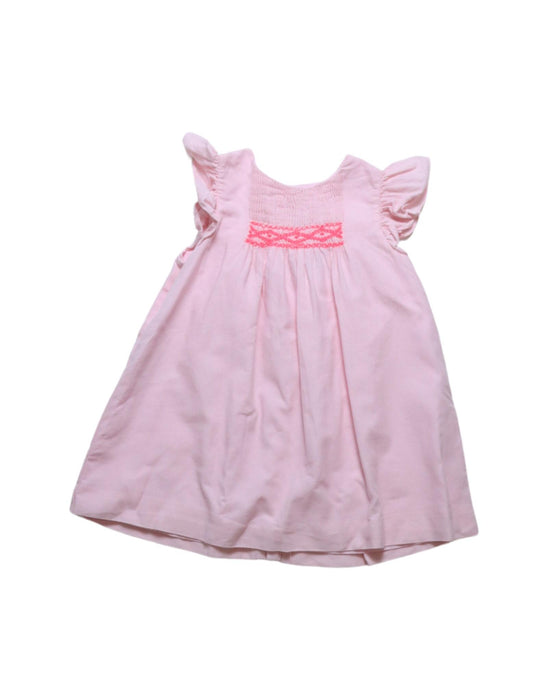 A Pink Sleeveless Dresses from Jacadi in size 12-18M for girl. (Front View)