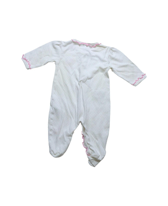 A White Onesies from Kissy Kissy in size 3-6M for girl. (Back View)