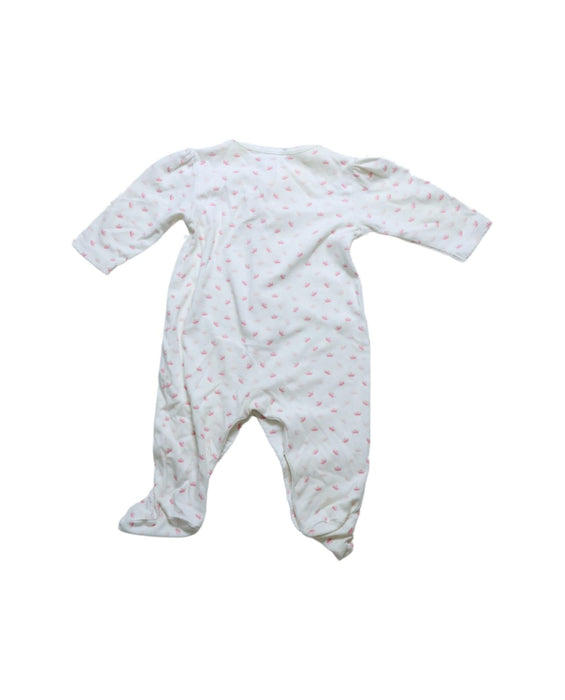 A White Onesies from Kissy Kissy in size 3-6M for girl. (Back View)