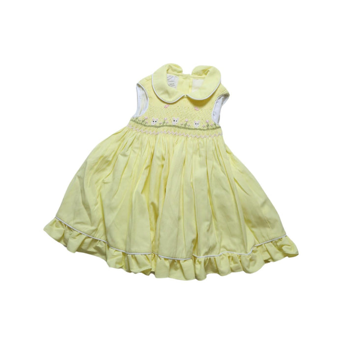 A Yellow Sleeveless Dresses from Pretty Originals in size 6-12M for girl. (Front View)