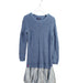 A Blue Sweater Dresses from Polo Ralph Lauren in size 7Y for girl. (Front View)