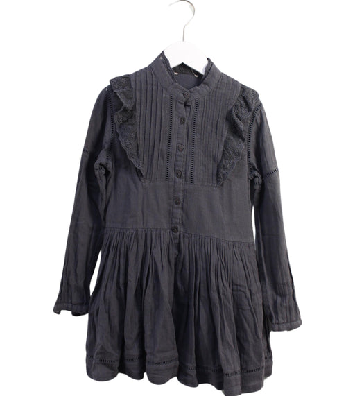 A Black Long Sleeve Dresses from Zadig & Voltaire in size 6T for girl. (Front View)