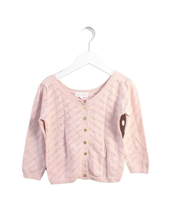 A Pink Cardigans from Excuse My French in size 6T for girl. (Front View)