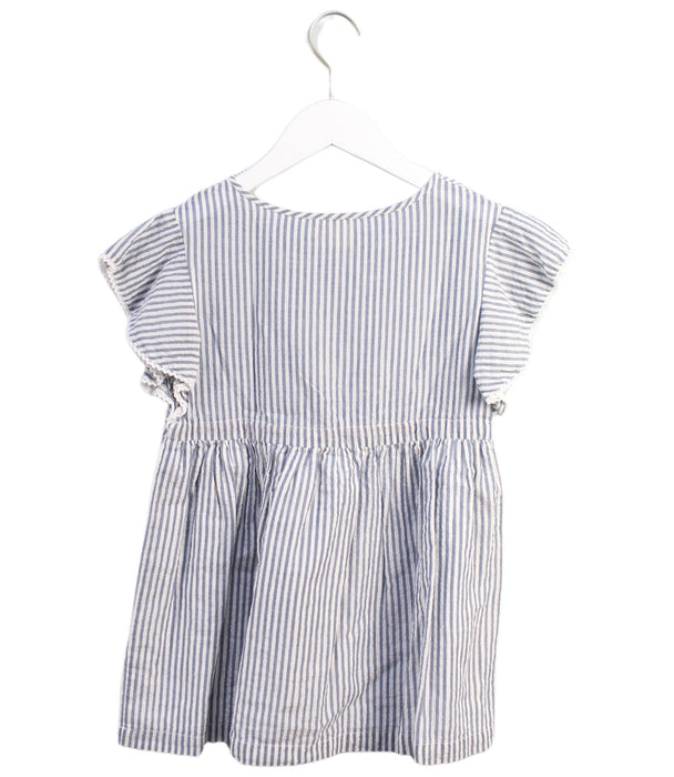 A Grey Short Sleeve Dresses from Arsène et les pipelettes in size 5T for girl. (Back View)