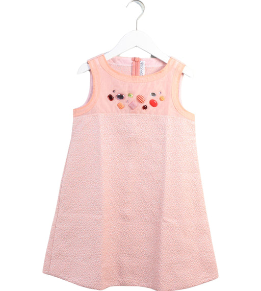 A Pink Short Sleeve Dresses from Simonetta in size 8Y for girl. (Front View)