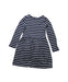 A Navy Long Sleeve Dresses from Petit Bateau in size 6T for girl. (Front View)