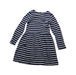 A Navy Long Sleeve Dresses from Petit Bateau in size 6T for girl. (Back View)