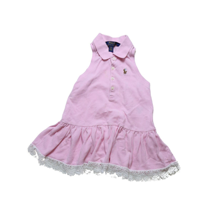 A Pink Sleeveless Dresses from Polo Ralph Lauren in size 2T for girl. (Front View)