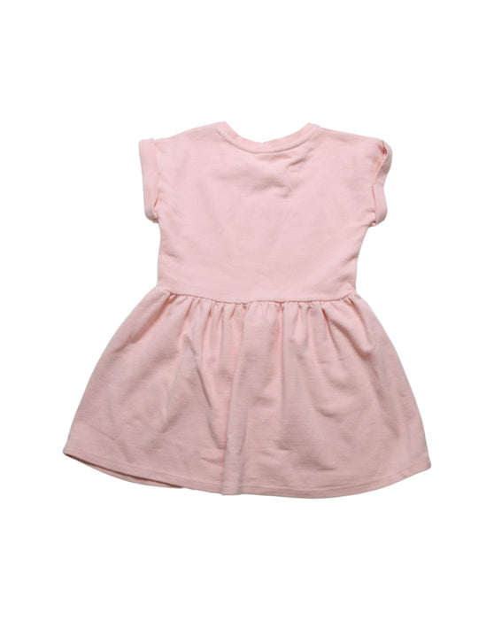 A Pink Short Sleeve Dresses from Seed in size 4T for girl. (Back View)