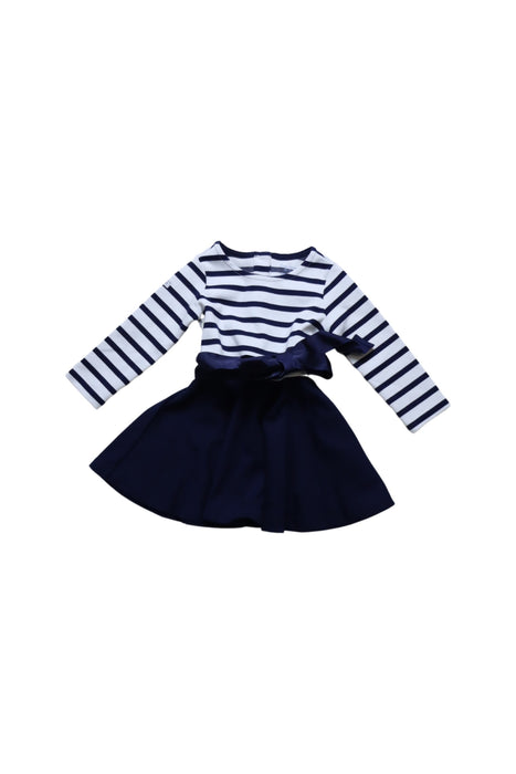 A Navy Long Sleeve Dresses from Ralph Lauren in size 6-12M for girl. (Front View)