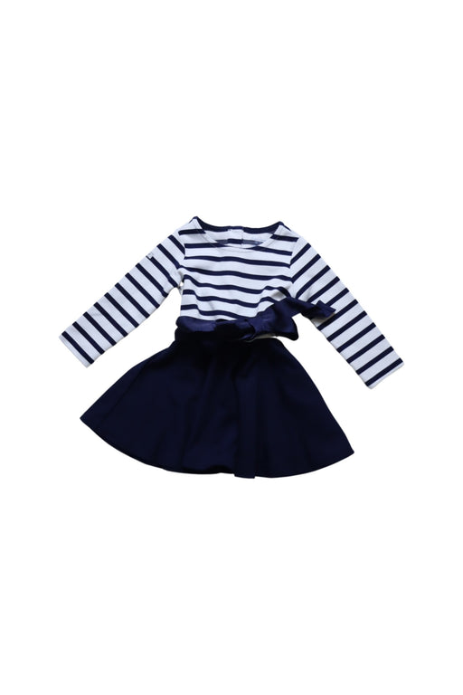 A Navy Long Sleeve Dresses from Ralph Lauren in size 6-12M for girl. (Front View)