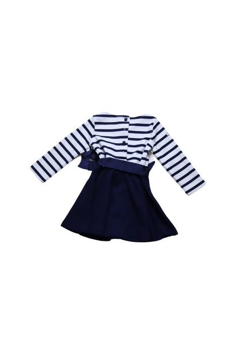 A Navy Long Sleeve Dresses from Ralph Lauren in size 6-12M for girl. (Back View)