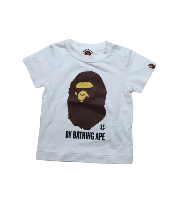 A White Short Sleeve T Shirts from BAPE KIDS in size 3-6M for neutral. (Front View)