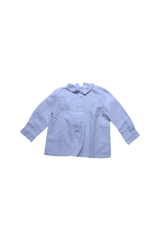 A Blue Long Sleeve Tops from Amaia in size 6-12M for girl. (Front View)